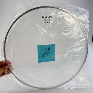 CODE DNA Clear 14 Inch Drum Head Single Ply Snare Tom Batter Resonant Head